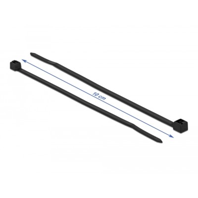 Delock Cable tie cold resistant L 100 x W 2.5 mm black 100 pieces 2
