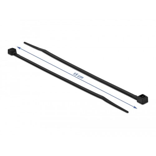 Delock Cable tie cold resistant L 150 x W 3.6 mm black 100 pieces