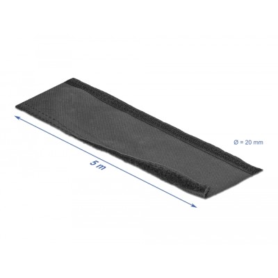 Delock Woven Sleeve with Hook-and-Loop Fastener heat-resistant 5 m x 20 mm black 2