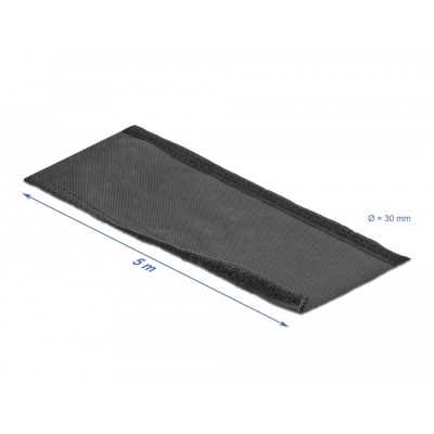 Delock Woven Sleeve with Hook-and-Loop Fastener heat-resistant 5 m x 30 mm black 2