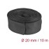 Delock Woven Sleeve with Hook-and-Loop Fastener heat-resistant 10 m x 20 mm black