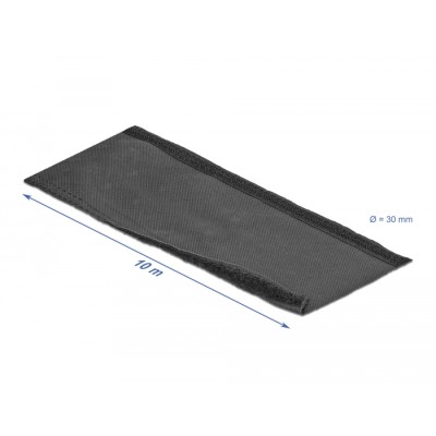 Delock Woven Sleeve with Hook-and-Loop Fastener heat-resistant 10 m x 30 mm black 2