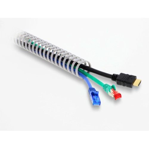 Delock Cable Duct flexible self-adhesive screwable 35 x 30 mm - length 50 cm grey