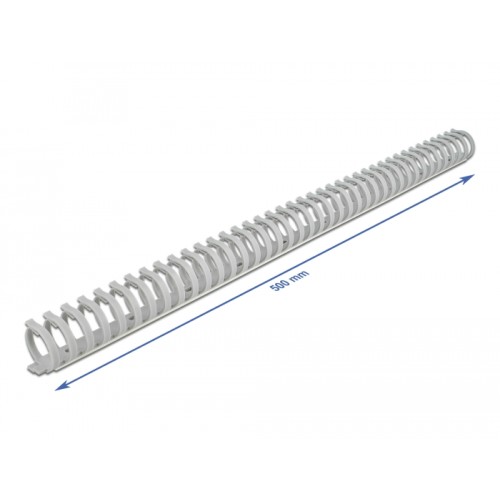 Delock Cable Duct flexible self-adhesive screwable 35 x 30 mm - length 50 cm grey