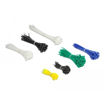 Delock Cable tie assortment box 600 pieces assorted colours 2