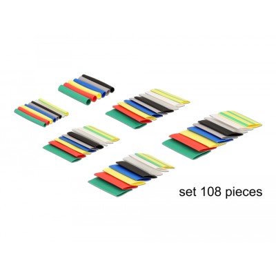 Delock Heat shrink tube set 108 pieces assorted colours