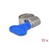 Delock Butterfly Hose Clamp 10 - 16 mm 10 pieces blue