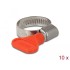Delock Butterfly Hose Clamp 16 - 25 mm 10 pieces red