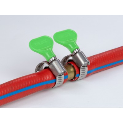 Delock Butterfly Hose Clamp 22 - 32 mm 10 pieces green 2