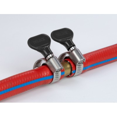 Delock Butterfly Hose Clamp 16 - 25 mm 10 pieces black 2