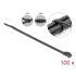 Delock Cable tie with flat head L 150 x W 3.6 mm 100 pieces black