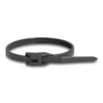 Delock Cable tie with flat head L 370 x W 7.6 mm 100 pieces black 2