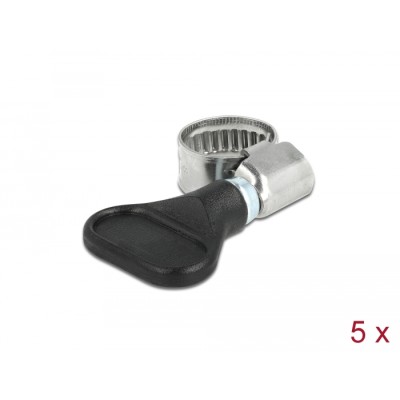 Delock Butterfly Hose Clamp stainless steel 400 SS 8 - 12 mm 5 pieces black