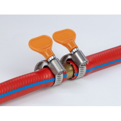 Delock Butterfly Hose Clamp stainless steel 400 SS 12 - 20 mm 5 pieces orange 2