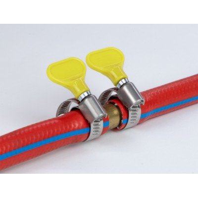 Delock Butterfly Hose Clamp stainless steel 400 SS 32 - 50 mm 5 pieces yellow 2