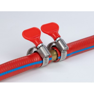 Delock Butterfly Hose Clamp stainless steel 400 SS 40 - 60 mm 5 pieces red 2