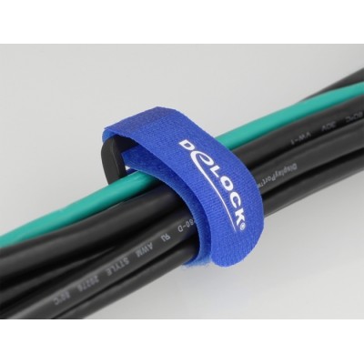 Delock Hook-and-loop cable tie with loop L 190 x W 25 mm blue 5 pieces 2
