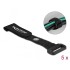 Delock Hook-and-loop cable tie with Loop and Fastening Eyelet L 150 x W 20 mm black 5 pieces
