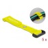 Delock Hook-and-loop cable tie with Loop and Fastening Eyelet L 150 x W 20 mm yellow 5 pieces