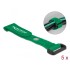 Delock Hook-and-loop cable tie with Loop and Fastening Eyelet L 150 x W 20 mm green 5 pieces