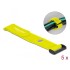 Delock Hook-and-loop cable tie with Loop and Fastening Eyelet L 190 x W 25 mm yellow 5 pieces