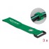 Delock Hook-and-loop cable tie with Loop and Fastening Eyelet L 280 x W 38 mm green 3 pieces