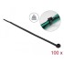 Delock Cable tie with high tensile strength L 300 x W 4.8 mm black 100 pieces