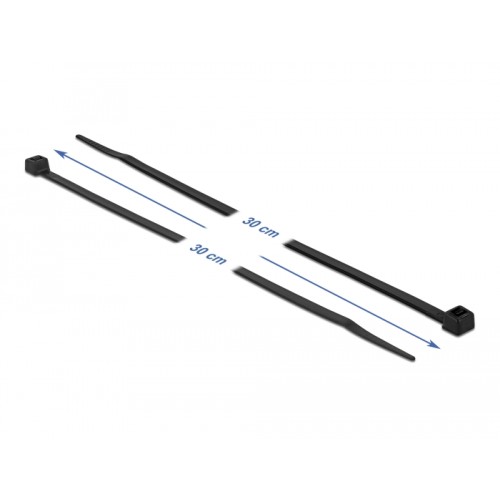 Delock Cable tie with high tensile strength L 300 x W 4.8 mm black 100 pieces
