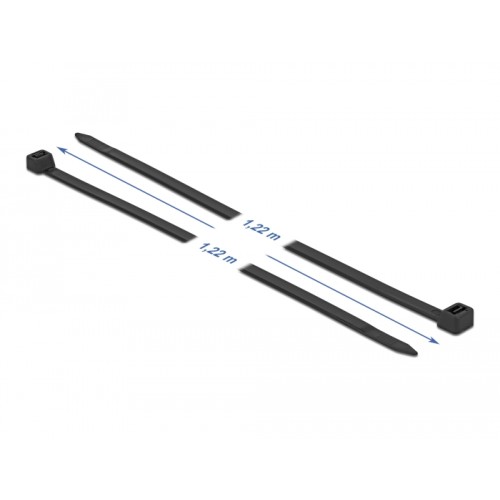Delock Cable tie UV-resistant L 1220 x W 9.0 mm black 10 pieces