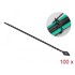 Delock Beaded Cable Tie reusable L 200 x W 2.4 mm black 100 pieces