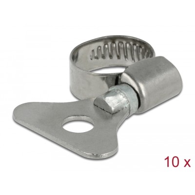 Delock Butterfly Hose Clamp 10 - 16 mm 10 pieces metal