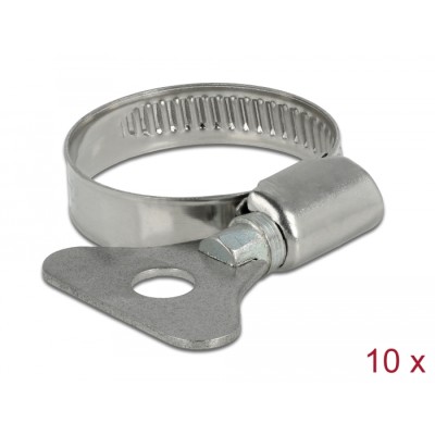 Delock Butterfly Hose Clamp 22 - 32 mm 10 pieces metal