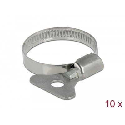 Delock Butterfly Hose Clamp 25 - 40 mm 10 pieces metal