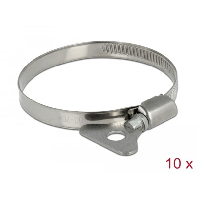 Delock Butterfly Hose Clamp 50 - 70 mm 10 pieces metal