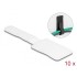 Delock Mini Hook-and-Loop Cable Holder L 90 mm x W 24 mm self-adhesive 10 pieces white