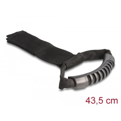 Delock Carrying Strap with hook-and-loop fastener L 435 x W 50 mm black 2 pieces
