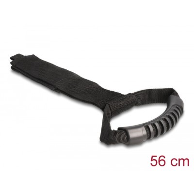Delock Carrying Strap with hook-and-loop fastener L 560 x W 50 mm black 2 pieces