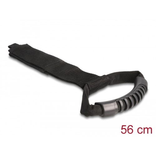 Delock Carrying Strap with hook-and-loop fastener L 560 x W 50 mm black 2 pieces