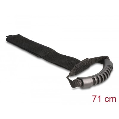 Delock Carrying Strap with hook-and-loop fastener L 710 x W 50 mm black 2 pieces