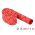 Delock Heat Shrink Tube X-pattern non-slip 1 m x 15 mm red
