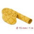 Delock Heat Shrink Tube X-pattern non-slip 1 m x 15 mm yellow