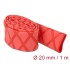 Delock Heat Shrink Tube X-pattern non-slip 1 m x 20 mm red