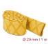 Delock Heat Shrink Tube X-pattern non-slip 1 m x 20 mm yellow