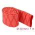 Delock Heat Shrink Tube X-pattern non-slip 1 m x 30 mm red