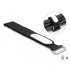 Delock Hook-and-loop cable tie with loop and label tap L 305 x W 25 mm black 5 pieces