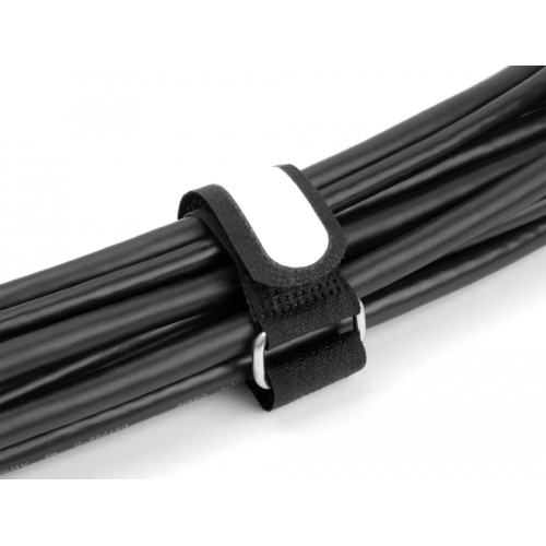 Delock Hook-and-loop cable tie with loop and label tap L 305 x W 25 mm black 5 pieces