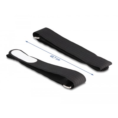 Delock Hook-and-loop cable tie with loop and label tap L 457 x W 25 mm black 5 pieces 2