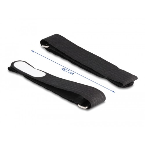 Delock Hook-and-loop cable tie with loop and label tap L 457 x W 25 mm black 5 pieces