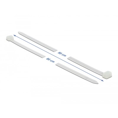 Delock Cable Ties L 800 x W 8.8 mm 10 pieces white 2