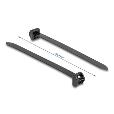 Delock Cable Tie with metal tab L 203 x W 12.7 mm 10 pieces black 2